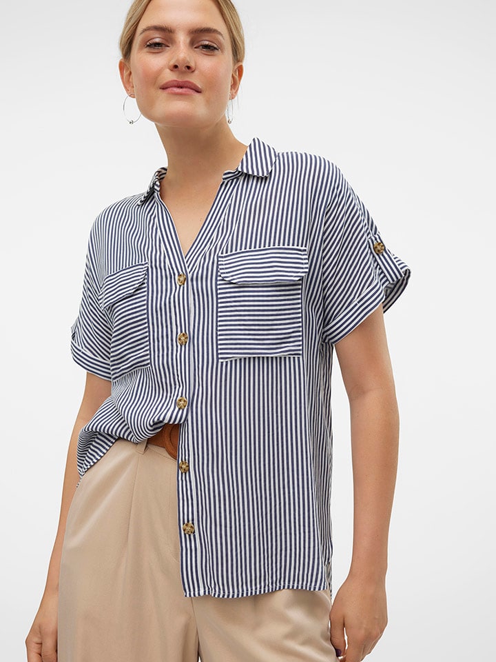 Vero Moda Dunkelblau 3029619 Bluse in Dunkelblau - 4