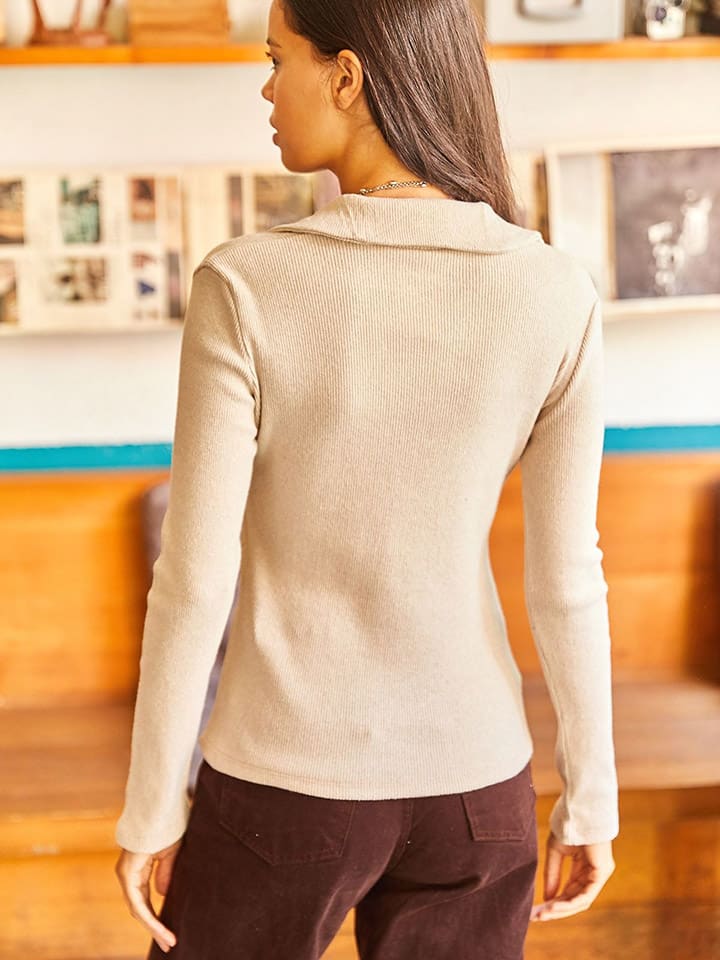 Olalook Beige 6130094 Longsleeve in Beige - 2
