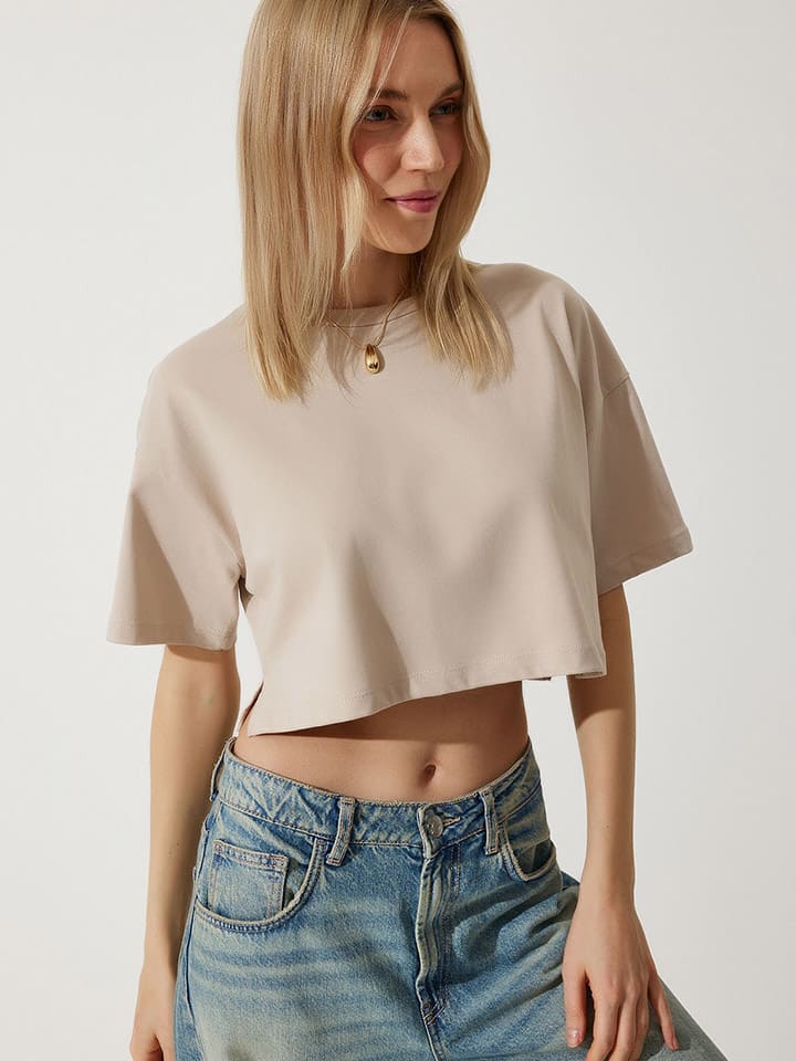 Tričko Happiness Istanbul Beige 8700635 Shirt in Beige - 2