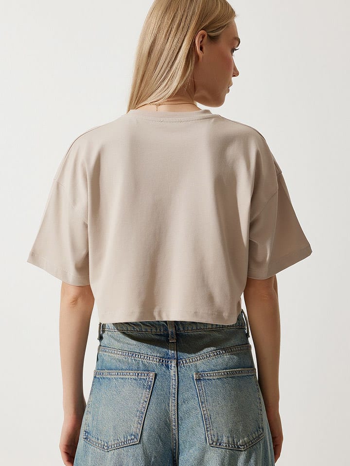 Tričko Happiness Istanbul Beige 8700635 Shirt in Beige - 5