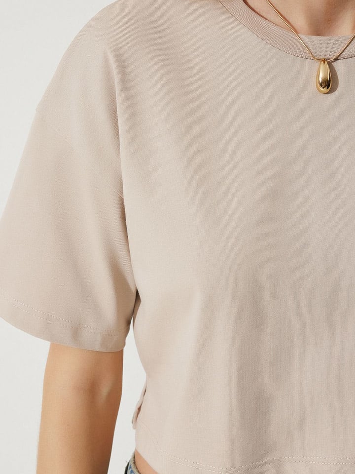 Tričko Happiness Istanbul Beige 8700635 Shirt in Beige - 6