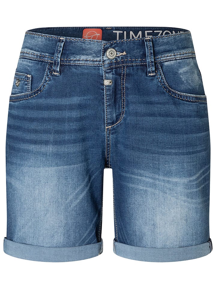 Kraťasy Timezone Blau 919080 Jeans-Shorts "Alexa" - Regular fit - in Blau - 5