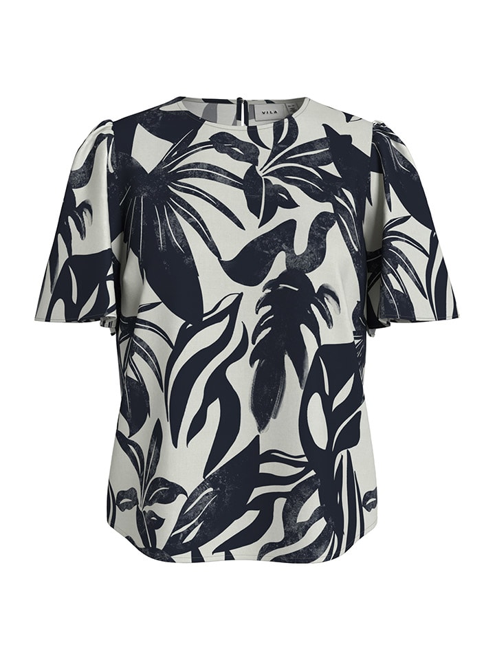 Vila Dunkelblau/ Creme 319354 Bluse in Dunkelblau/ Creme - 2