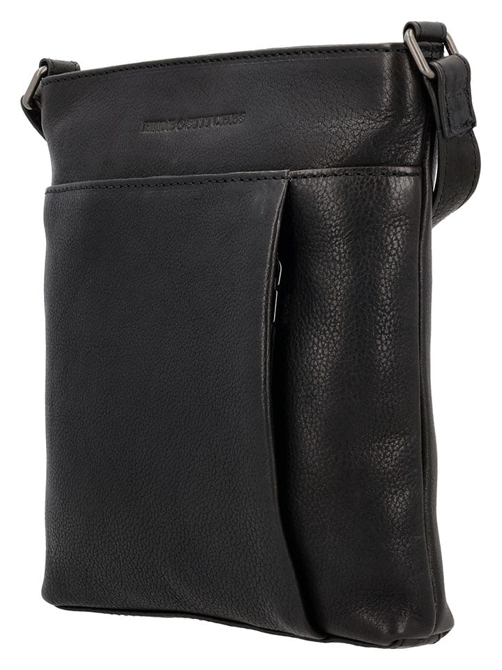 HIDE & STITCHES Schwarz - (B)17 x (H)20 x (T)2 cm 4196641 Leder-Umhängetasche in Schwarz - (B)17 x (H)20 x (T)2 cm - 2