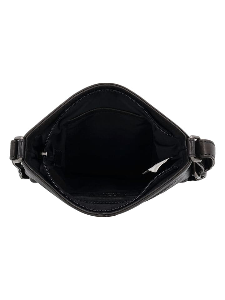 HIDE & STITCHES Schwarz - (B)17 x (H)20 x (T)2 cm 4196641 Leder-Umhängetasche in Schwarz - (B)17 x (H)20 x (T)2 cm - 4