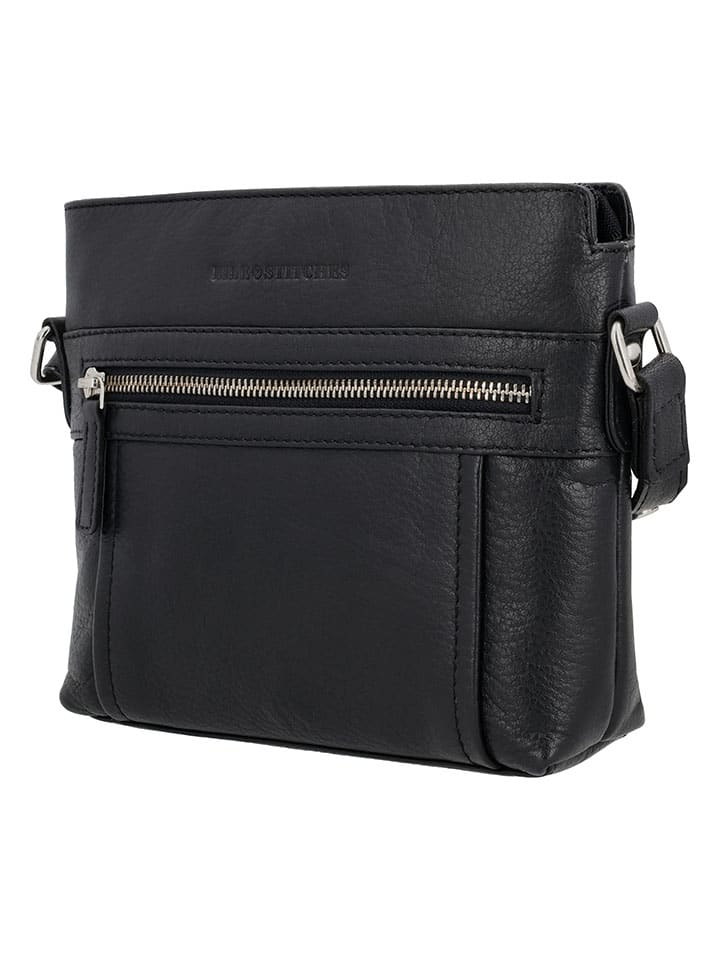 HIDE & STITCHES Schwarz - (B)21 x (H)18 x (T)5 cm 3905266 Leder-Umhängetasche in Schwarz - (B)21 x (H)18 x (T)5 cm - 2