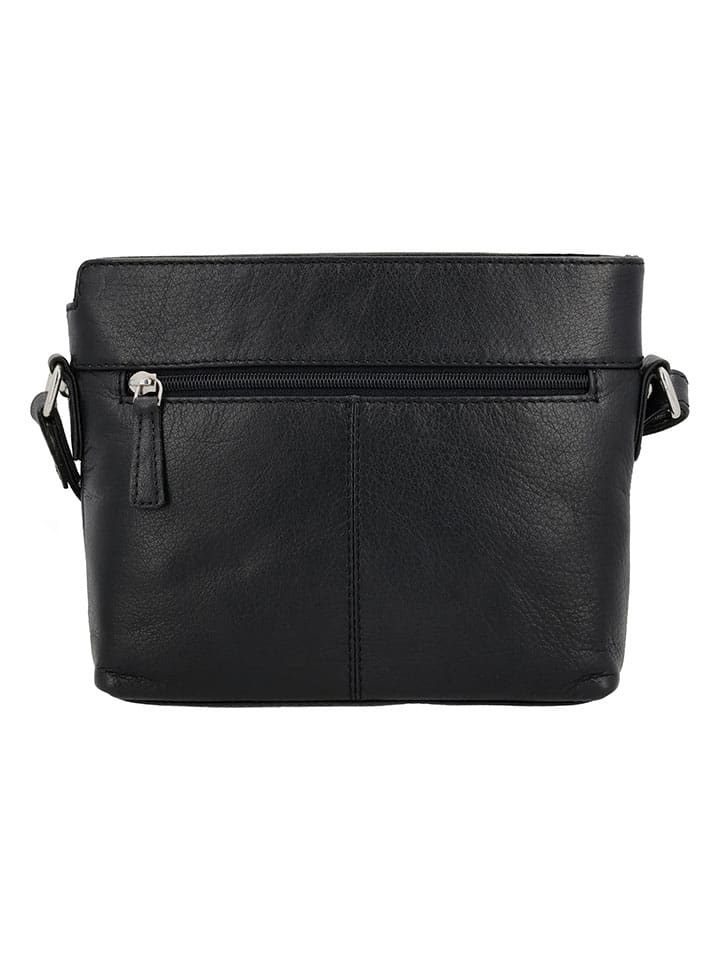 HIDE & STITCHES Schwarz - (B)21 x (H)18 x (T)5 cm 3905266 Leder-Umhängetasche in Schwarz - (B)21 x (H)18 x (T)5 cm - 3