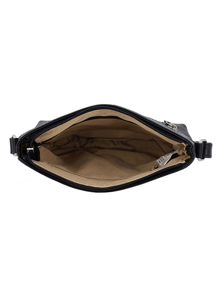 HIDE & STITCHES Schwarz - (B)21 x (H)18 x (T)5 cm 3905266 Leder-Umhängetasche in Schwarz - (B)21 x (H)18 x (T)5 cm - 4