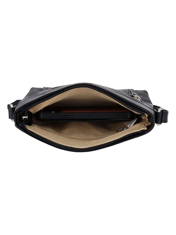 HIDE & STITCHES Schwarz - (B)21 x (H)18 x (T)5 cm 3905266 Leder-Umhängetasche in Schwarz - (B)21 x (H)18 x (T)5 cm - 5