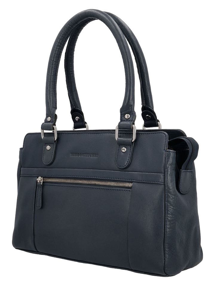 Kabelka HIDE & STITCHES Dunkelblau - (B)27 x (H)19 x (T)8 cm 4870115 Leder-Henkeltasche in Dunkelblau - (B)27 x (H)19 x (T)8 cm - 2