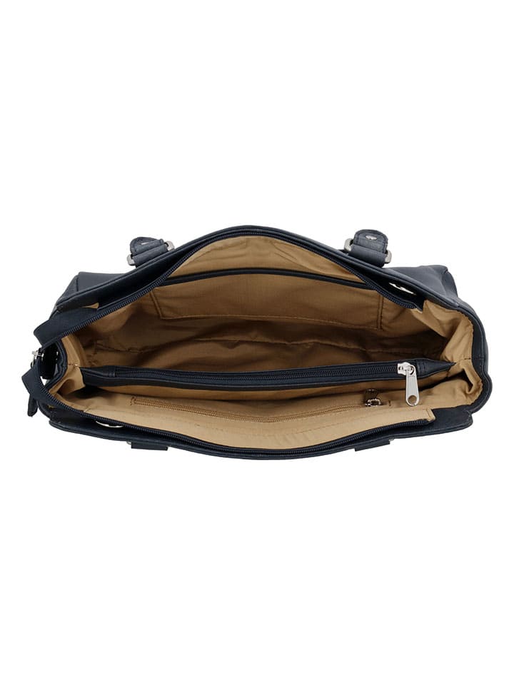 Kabelka HIDE & STITCHES Dunkelblau - (B)27 x (H)19 x (T)8 cm 4870115 Leder-Henkeltasche in Dunkelblau - (B)27 x (H)19 x (T)8 cm - 4