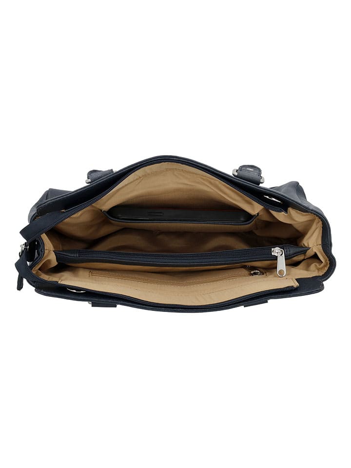 Kabelka HIDE & STITCHES Dunkelblau - (B)27 x (H)19 x (T)8 cm 4870115 Leder-Henkeltasche in Dunkelblau - (B)27 x (H)19 x (T)8 cm - 5