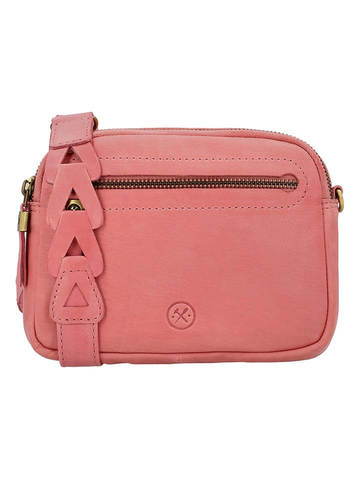 HIDE & STITCHES Rosa - (B)19 x (H)14 x (T)6 cm 3254706 Leder-Umhängetasche in Rosa - (B)19 x (H)14 x (T)6 cm - 1