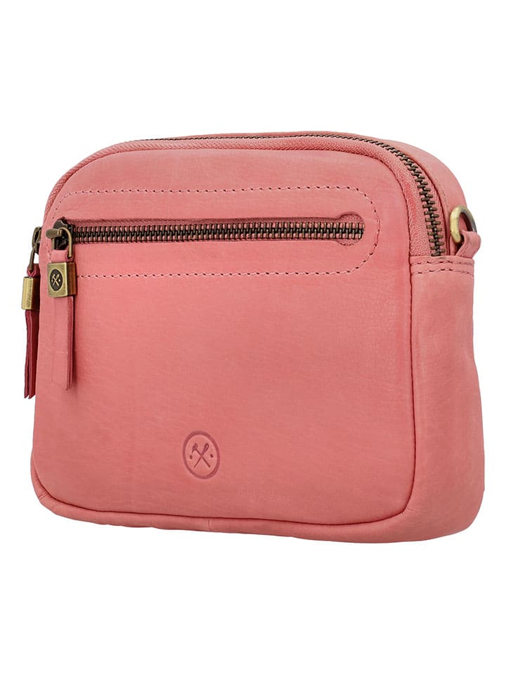 HIDE & STITCHES Rosa - (B)19 x (H)14 x (T)6 cm 3254706 Leder-Umhängetasche in Rosa - (B)19 x (H)14 x (T)6 cm - 2