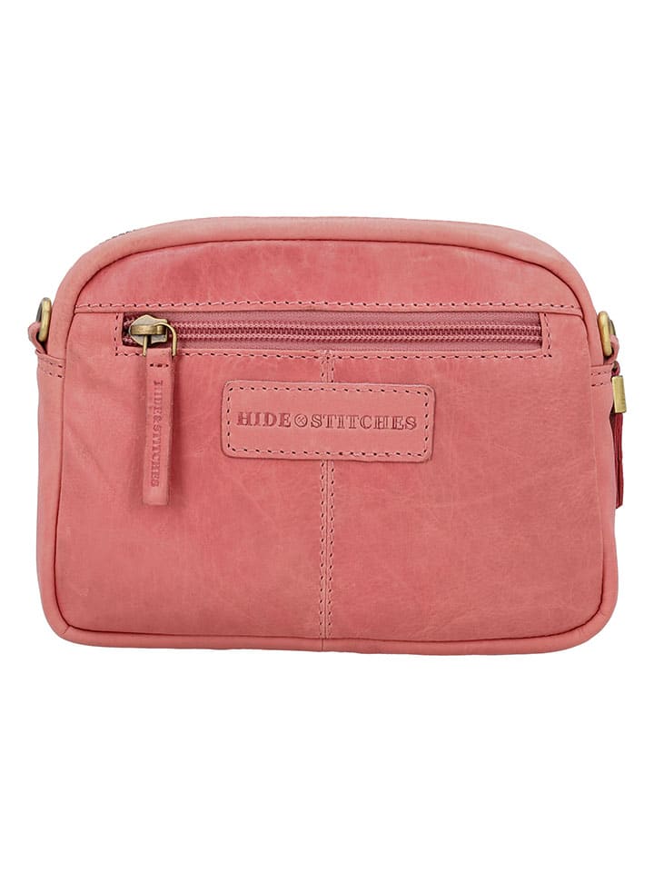 HIDE & STITCHES Rosa - (B)19 x (H)14 x (T)6 cm 3254706 Leder-Umhängetasche in Rosa - (B)19 x (H)14 x (T)6 cm - 3