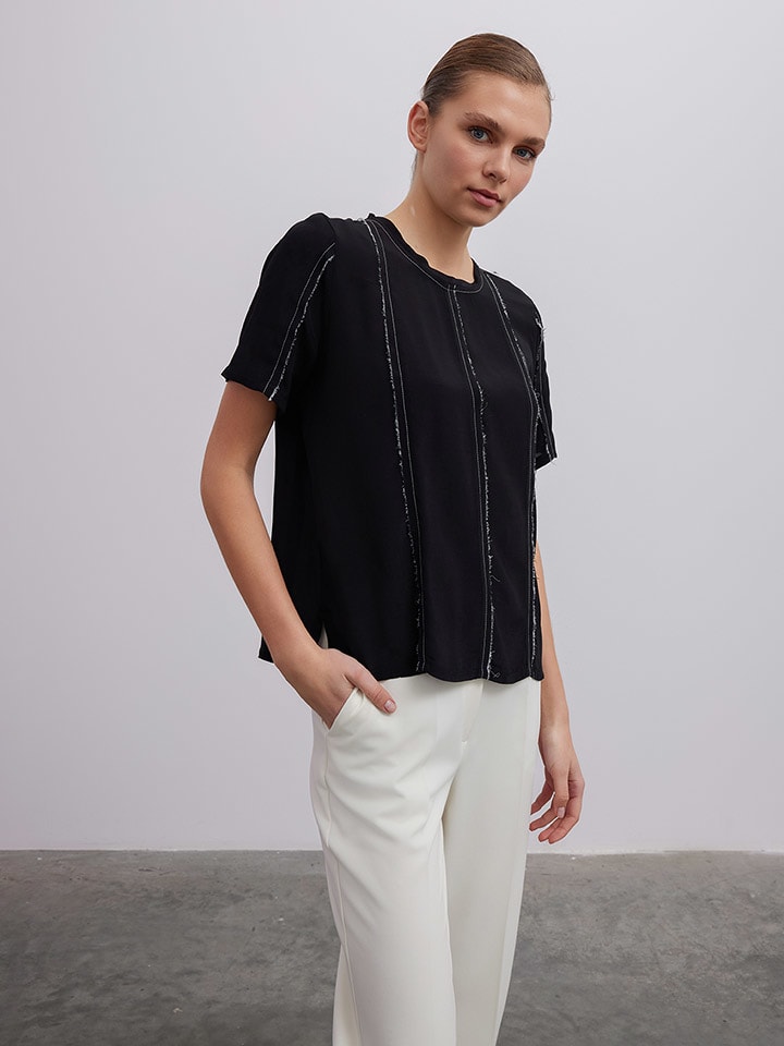 BGN Schwarz 7703905 Bluse in Schwarz - 2