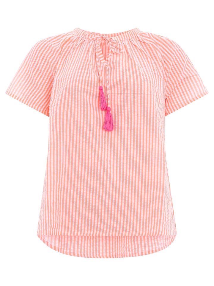 Zwillingsherz Orange/ Weiß/ Pink 7547522 Bluse "Neon Streifen" in Orange/ Weiß/ Pink - 1