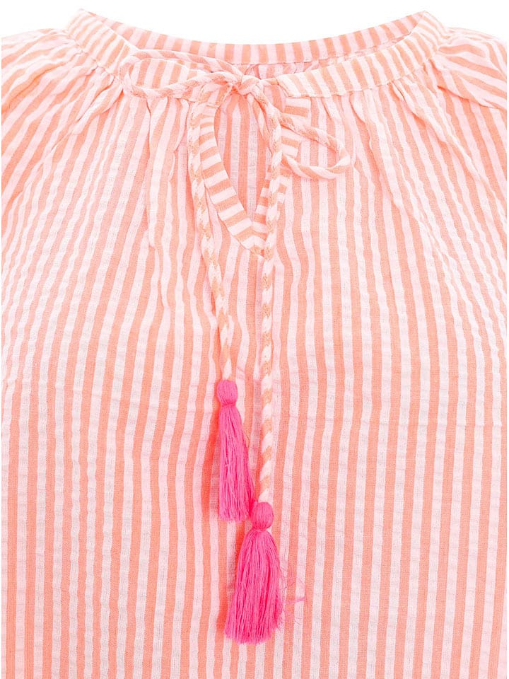 Zwillingsherz Orange/ Weiß/ Pink 7547522 Bluse "Neon Streifen" in Orange/ Weiß/ Pink - 3