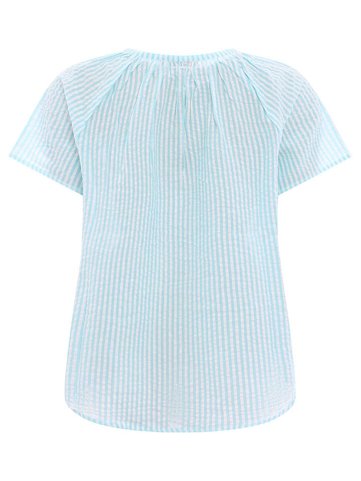 Zwillingsherz Hellblau/ Weiß/ Grün 7231237 Bluse "Neon Streifen" in Hellblau/ Weiß/ Grün - 2