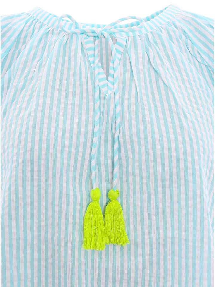 Zwillingsherz Hellblau/ Weiß/ Grün 7231237 Bluse "Neon Streifen" in Hellblau/ Weiß/ Grün - 3