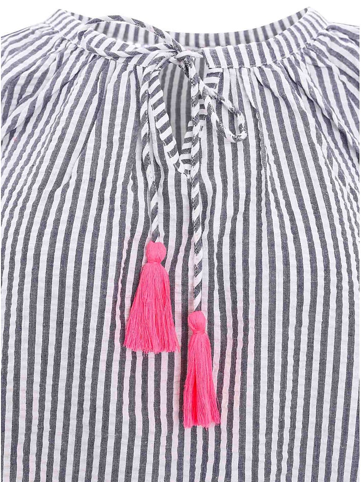 Zwillingsherz Weiß/ Dunkelblau/ Pink 9647669 Bluse "Neon Streifen" in Weiß/ Dunkelblau/ Pink - 3