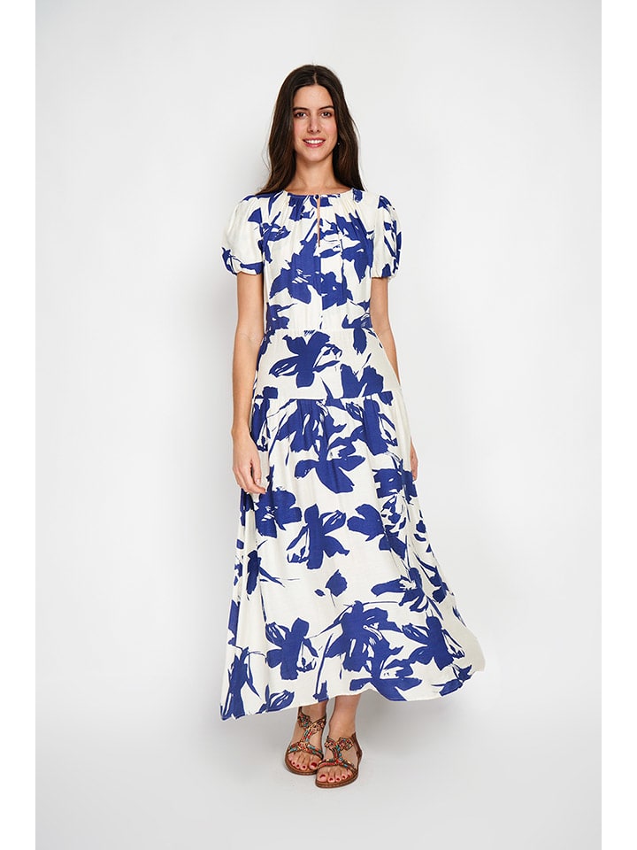 Šaty William de Faye Weiß/ Dunkelblau 8832033 Kleid in Weiß/ Dunkelblau - 2