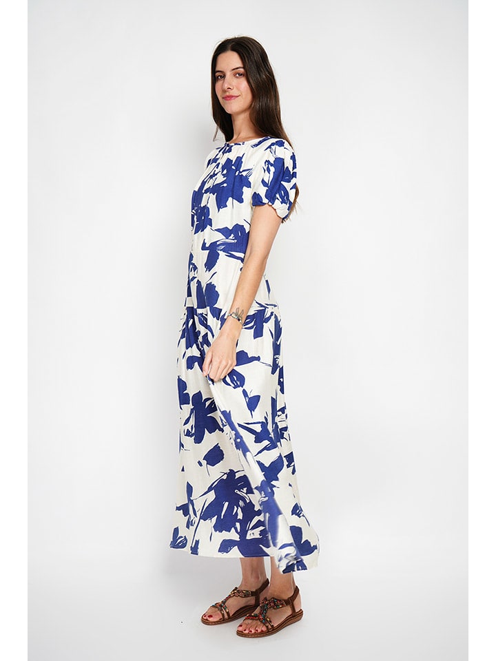 Šaty William de Faye Weiß/ Dunkelblau 8832033 Kleid in Weiß/ Dunkelblau - 3