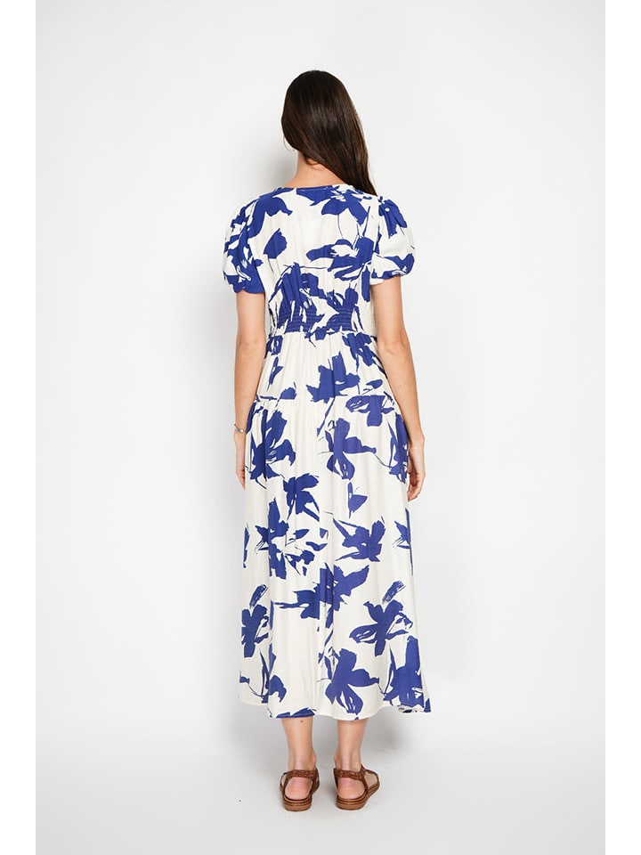 Šaty William de Faye Weiß/ Dunkelblau 8832033 Kleid in Weiß/ Dunkelblau - 4