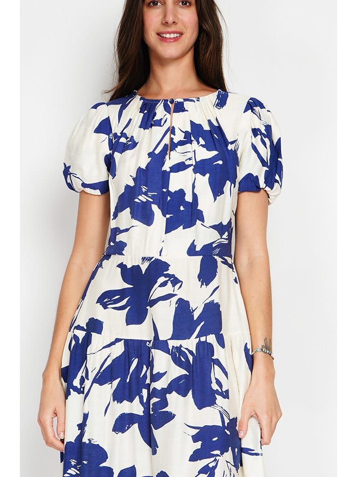 Šaty William de Faye Weiß/ Dunkelblau 8832033 Kleid in Weiß/ Dunkelblau - 5