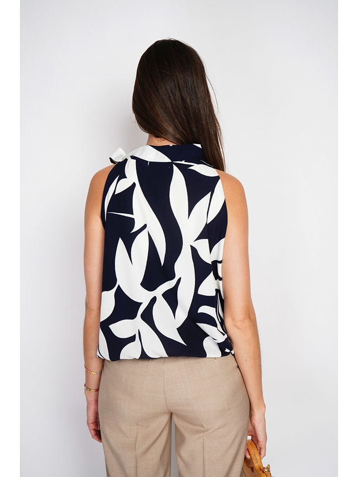 William de Faye Dunkelblau/ Weiß 2160230 Bluse in Dunkelblau/ Weiß - 3