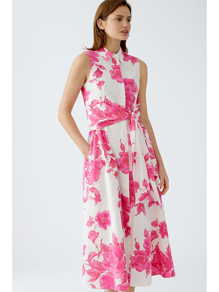 Šaty Oui Weiß/ Pink 547442 Kleid in Weiß/ Pink - 2