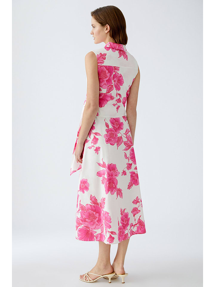 Šaty Oui Weiß/ Pink 547442 Kleid in Weiß/ Pink - 4