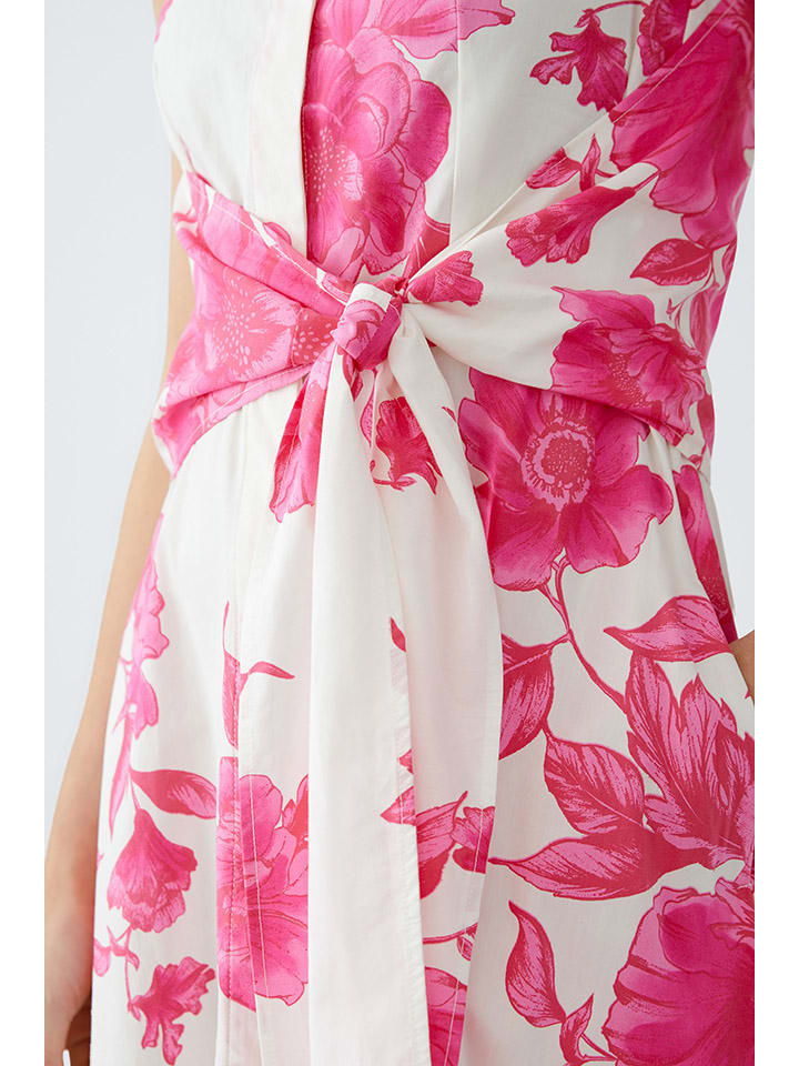 Šaty Oui Weiß/ Pink 547442 Kleid in Weiß/ Pink - 5