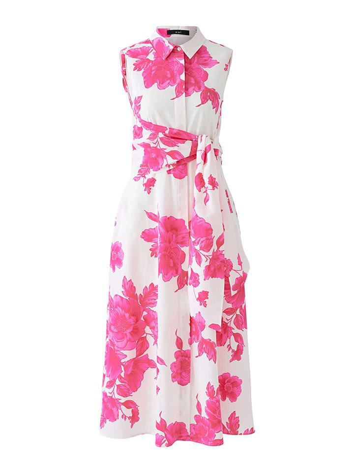 Šaty Oui Weiß/ Pink 547442 Kleid in Weiß/ Pink - 7