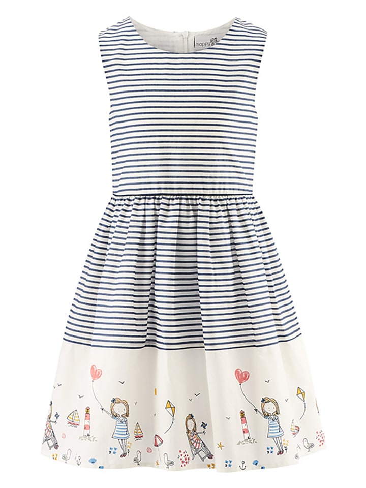 happy girls by Eisend Creme/ Dunkelblau 3272582 Kleid in Creme/ Dunkelblau - 1