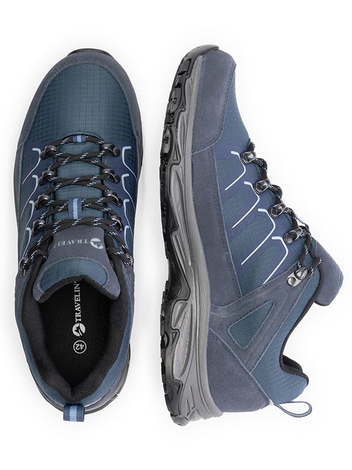 Boty TRAVELIN' Dunkelblau 9912635 Leder-Trekkingschuhe "Grasten" in Dunkelblau - 4