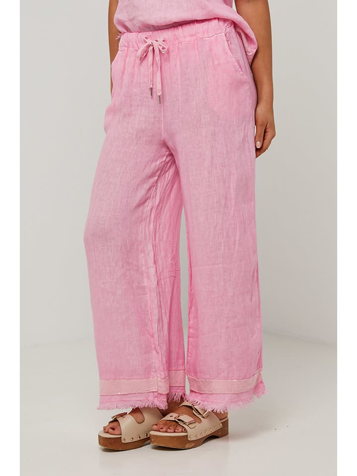Le Monde du Lin Rosa 7262711 Leinen-Hose in Rosa - 2
