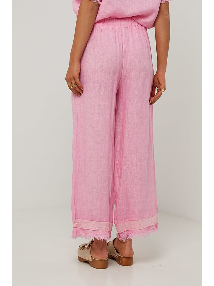 Le Monde du Lin Rosa 7262711 Leinen-Hose in Rosa - 3