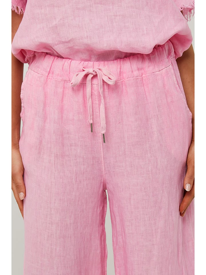 Le Monde du Lin Rosa 7262711 Leinen-Hose in Rosa - 4