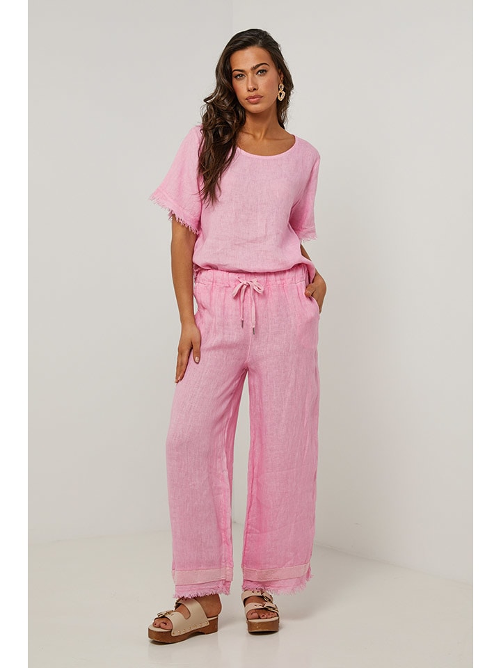 Le Monde du Lin Rosa 7262711 Leinen-Hose in Rosa - 5