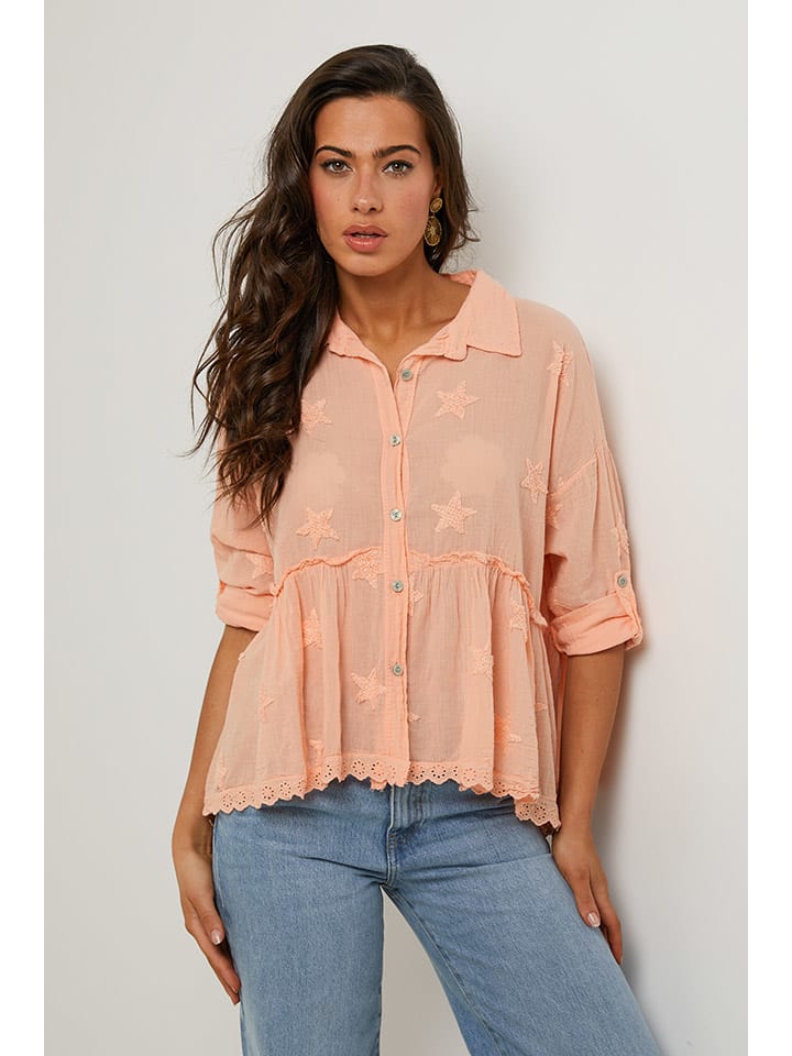 Le Monde du Lin Orange 190015 Bluse in Orange - 2