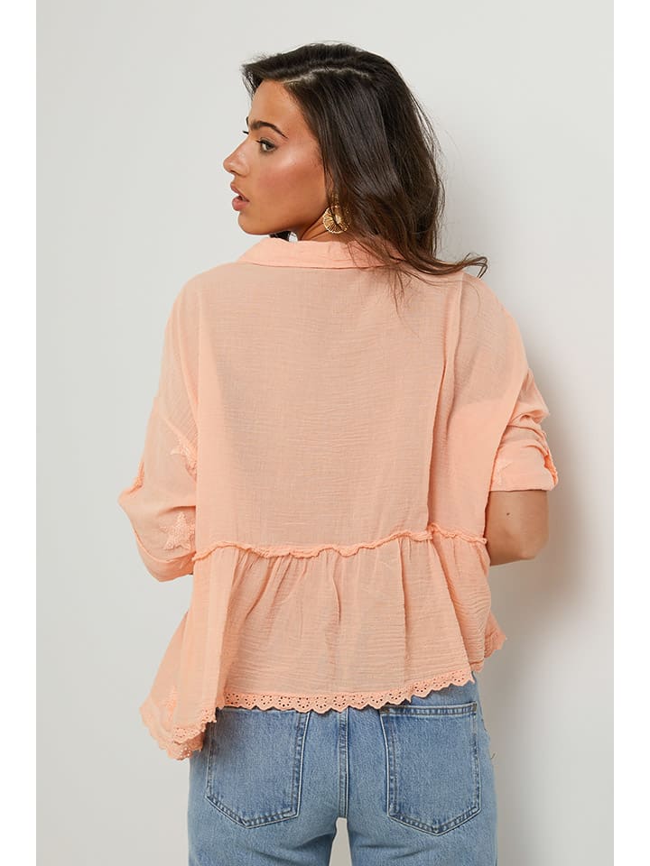 Le Monde du Lin Orange 190015 Bluse in Orange - 3