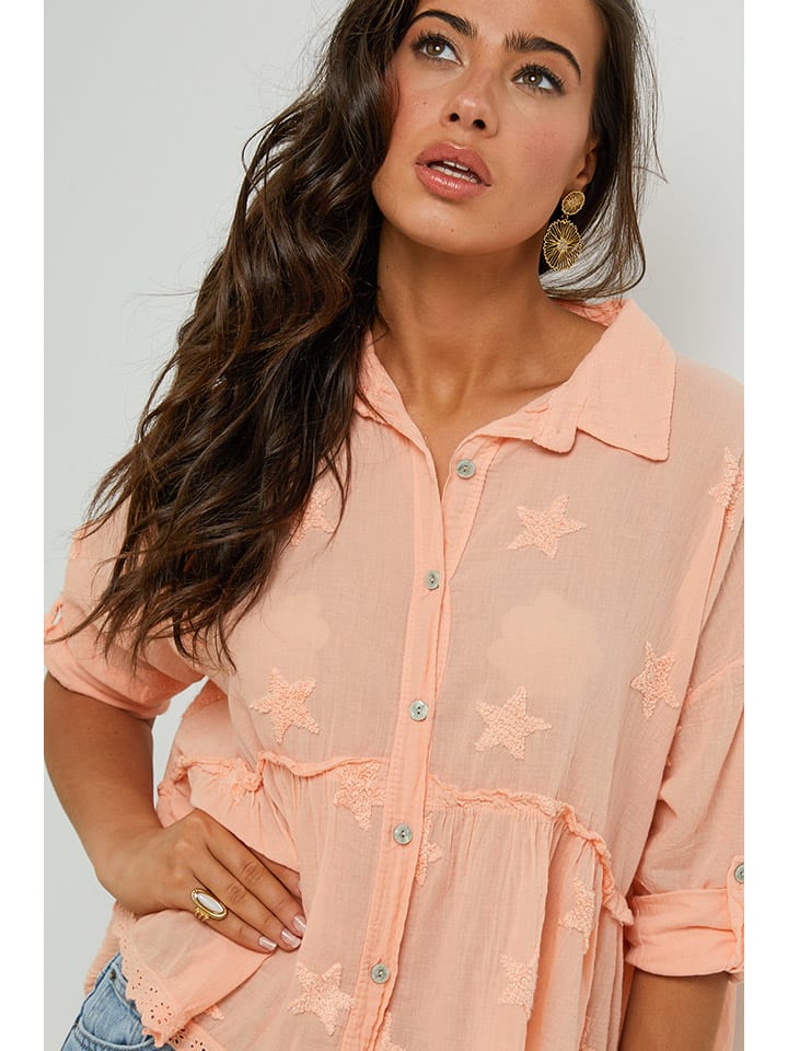 Le Monde du Lin Orange 190015 Bluse in Orange - 4