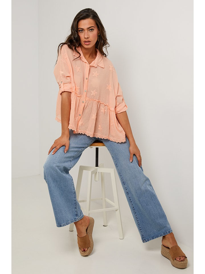 Le Monde du Lin Orange 190015 Bluse in Orange - 5