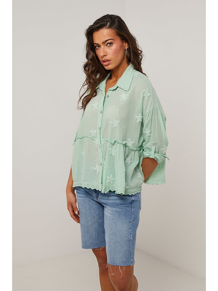 Le Monde du Lin Mint 3834027 Bluse in Mint - 2
