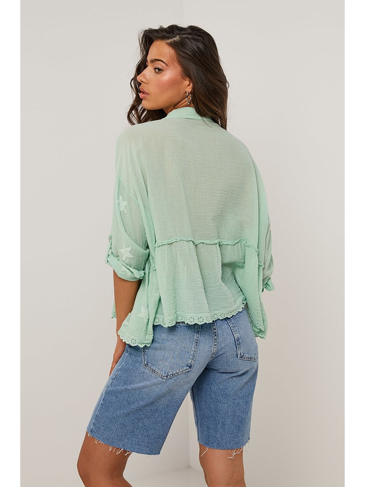 Le Monde du Lin Mint 3834027 Bluse in Mint - 3