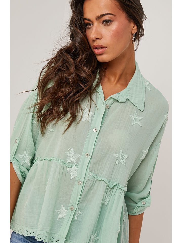 Le Monde du Lin Mint 3834027 Bluse in Mint - 4