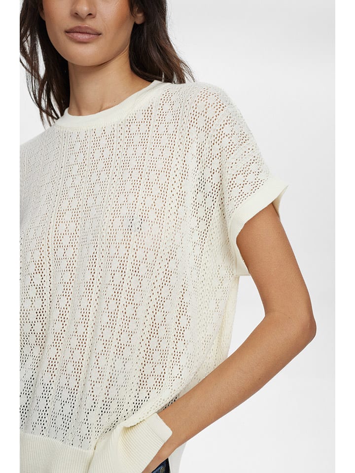 Tričko NÜMPH Creme 771350 Strickshirt in Creme - 4