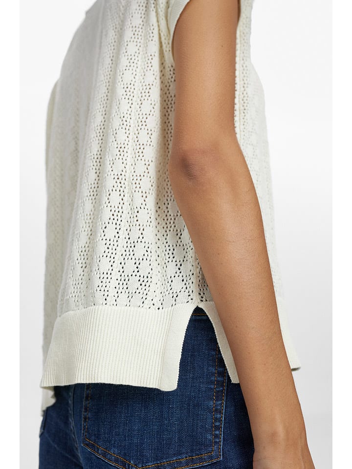Tričko NÜMPH Creme 771350 Strickshirt in Creme - 5