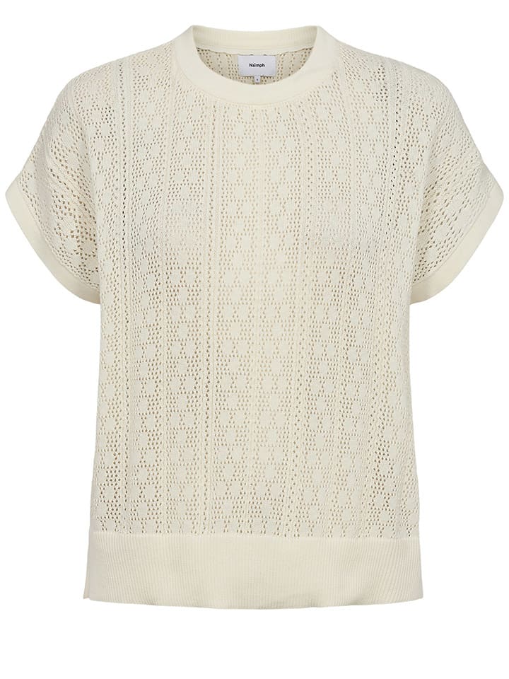 Tričko NÜMPH Creme 771350 Strickshirt in Creme - 6